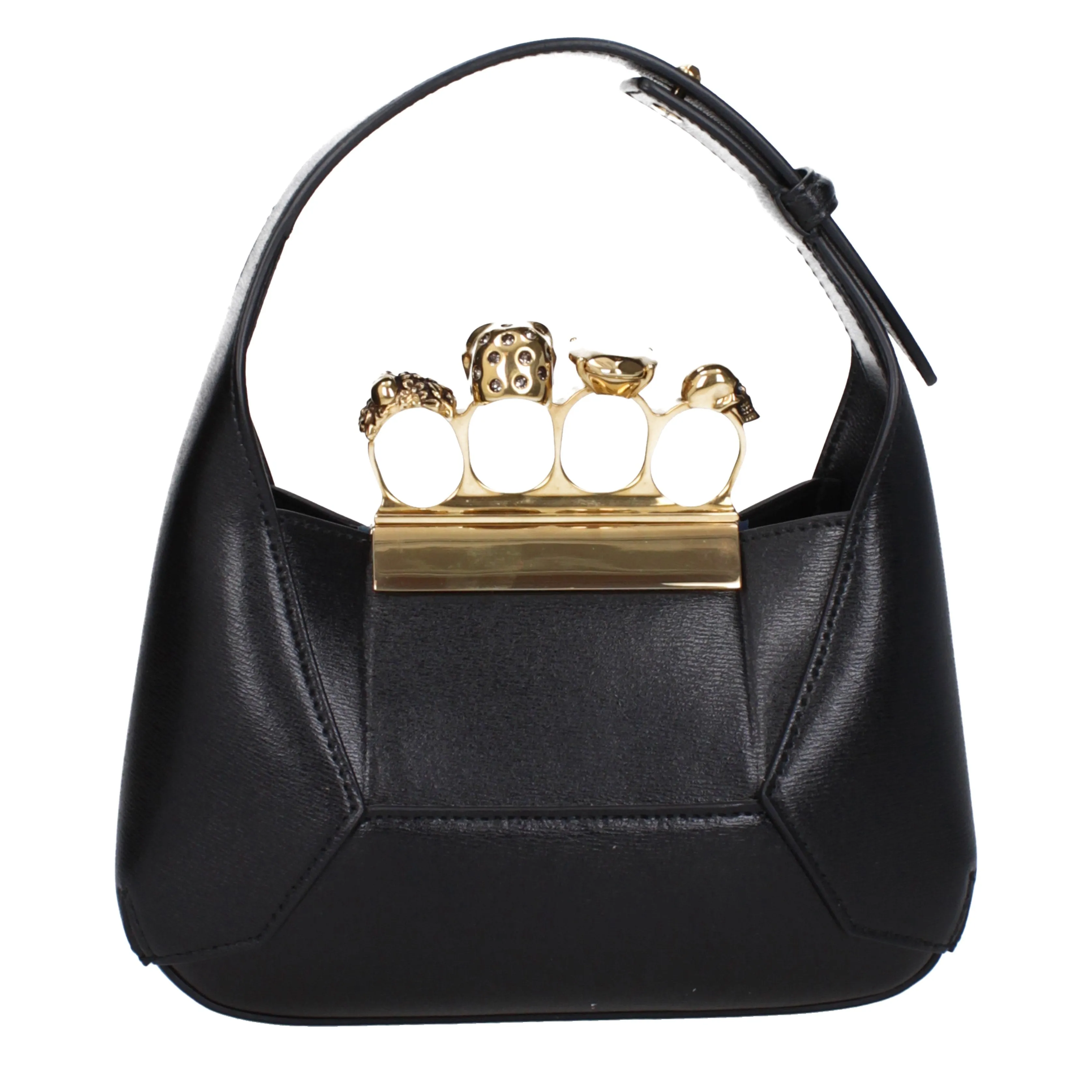 Alexander McQueen Hand Sacs Femmes en cuir noir
