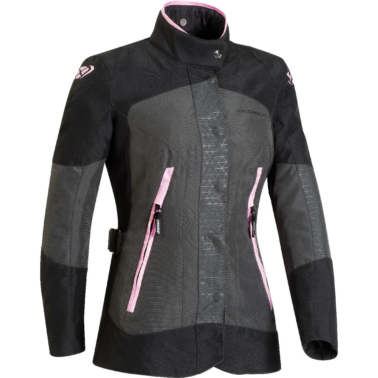 Blouson BLOOM IXON Anthracite/Noir/Rose - MAXXESS.FR, Blouson moto textile