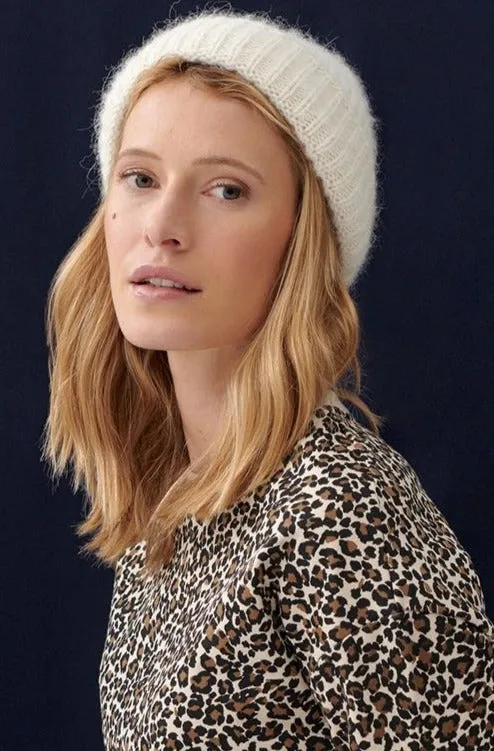 Bonnet Dim écru en coton et alpaga