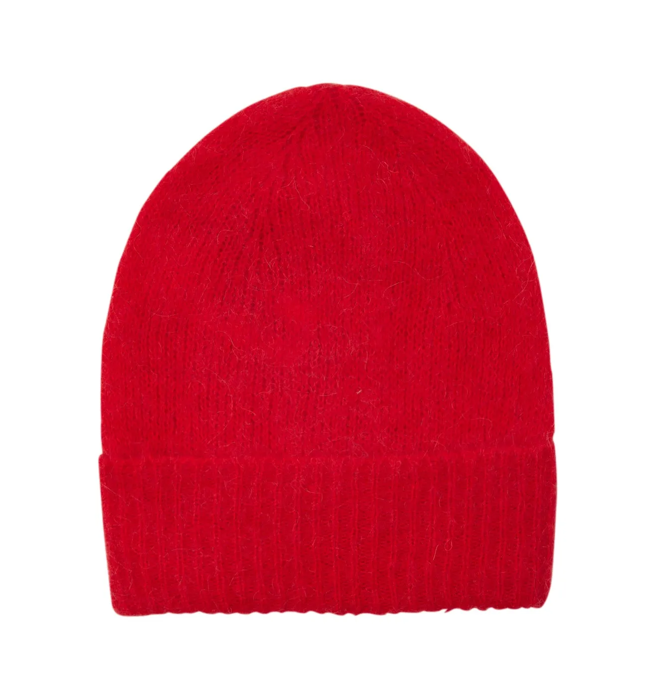 Bonnet en alpaga mélangé - Rouge