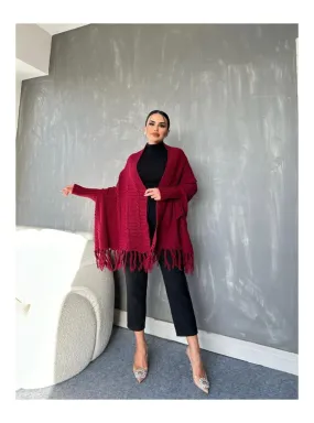 Burgundy - Knit Cardigan