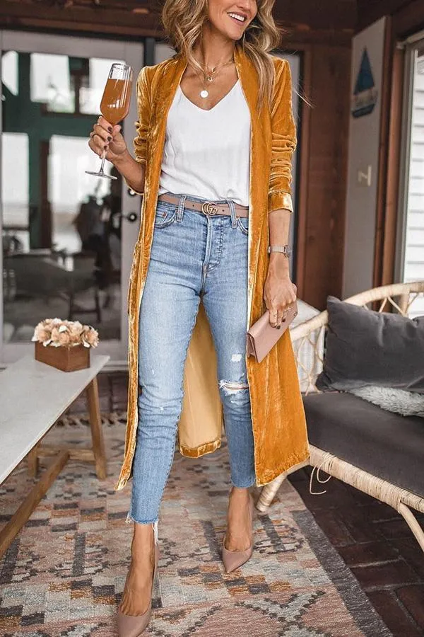 Camille | Veste kimono en daim élégante pour femme