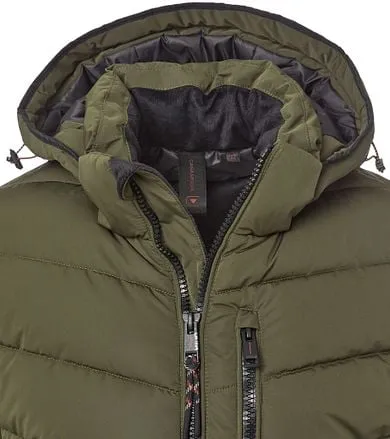Casa Moda Veste Hooded Puffer Vert Olive 544297000-336 comma