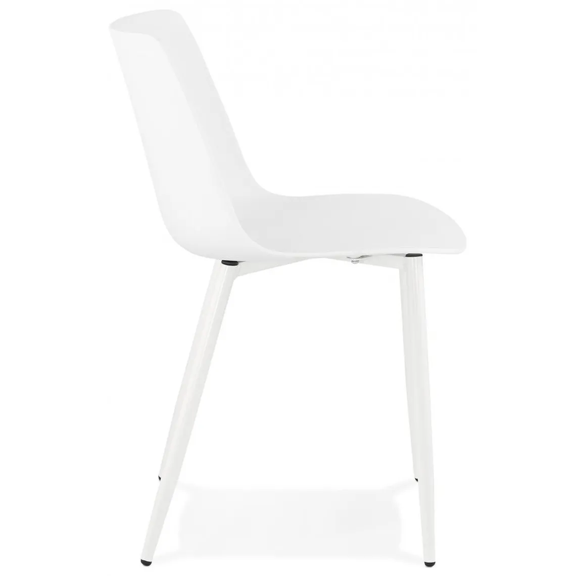 Chaise en Plastique Blanche Dossier Rectangulaire FLOX | 3 Suisses