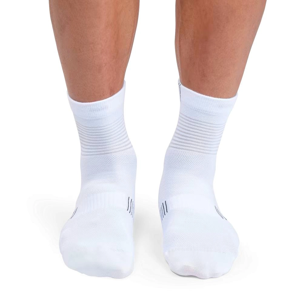 Chaussettes de Course On Running Homme Ultralight Mid White/Black