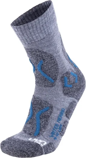 Chaussettes de Marche Uyn Men Trekking Winter Merino Grey Melange Petrol Blue