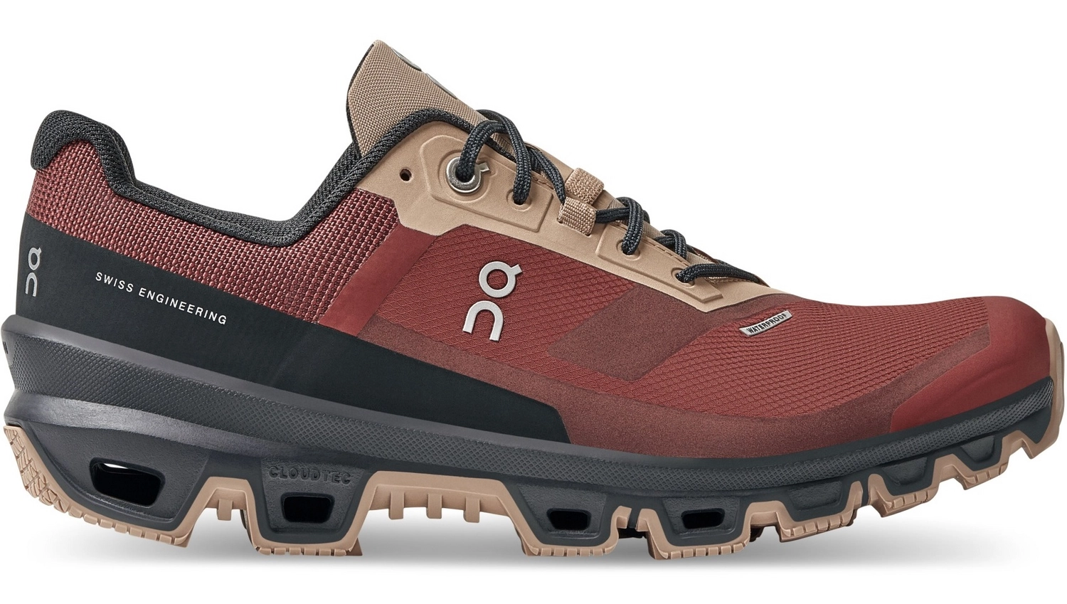 Chaussures de Trail On Running Women Cloudventure Waterproof Ruby Magnet