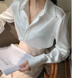 Chemise effet satinée