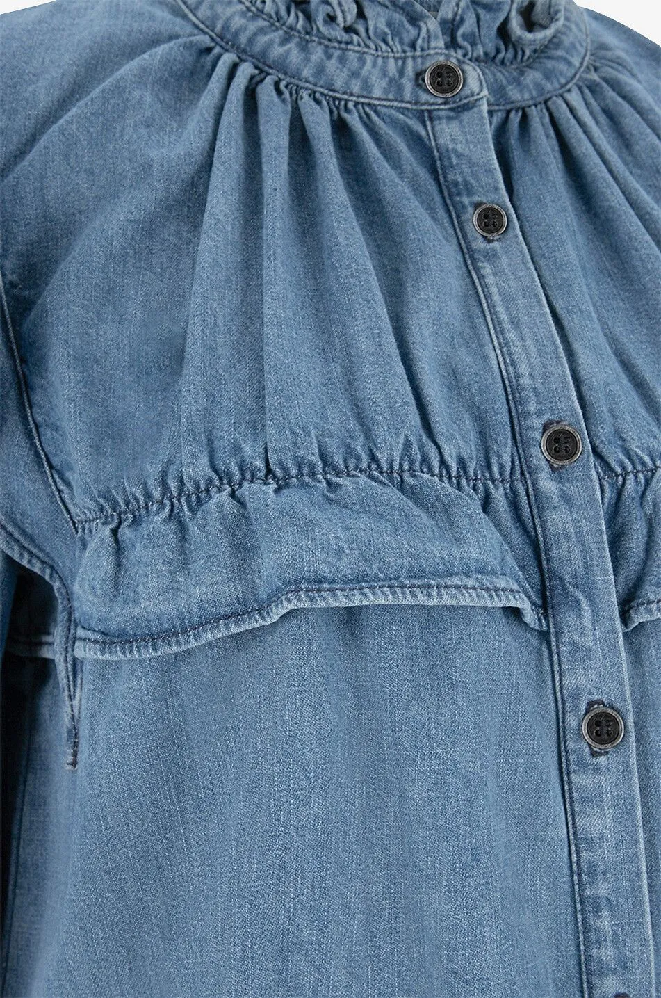Chemise en denim à volants Idety