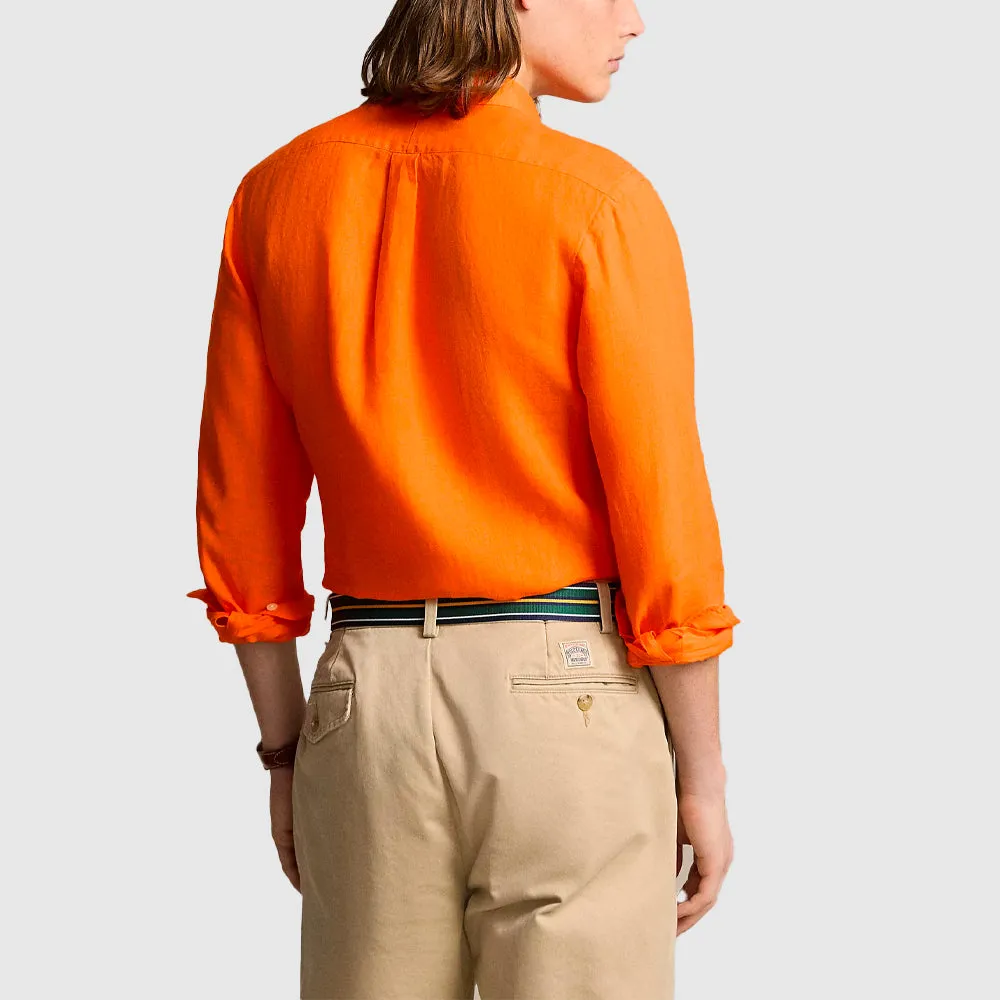 Chemise en lin coupe ajustée
