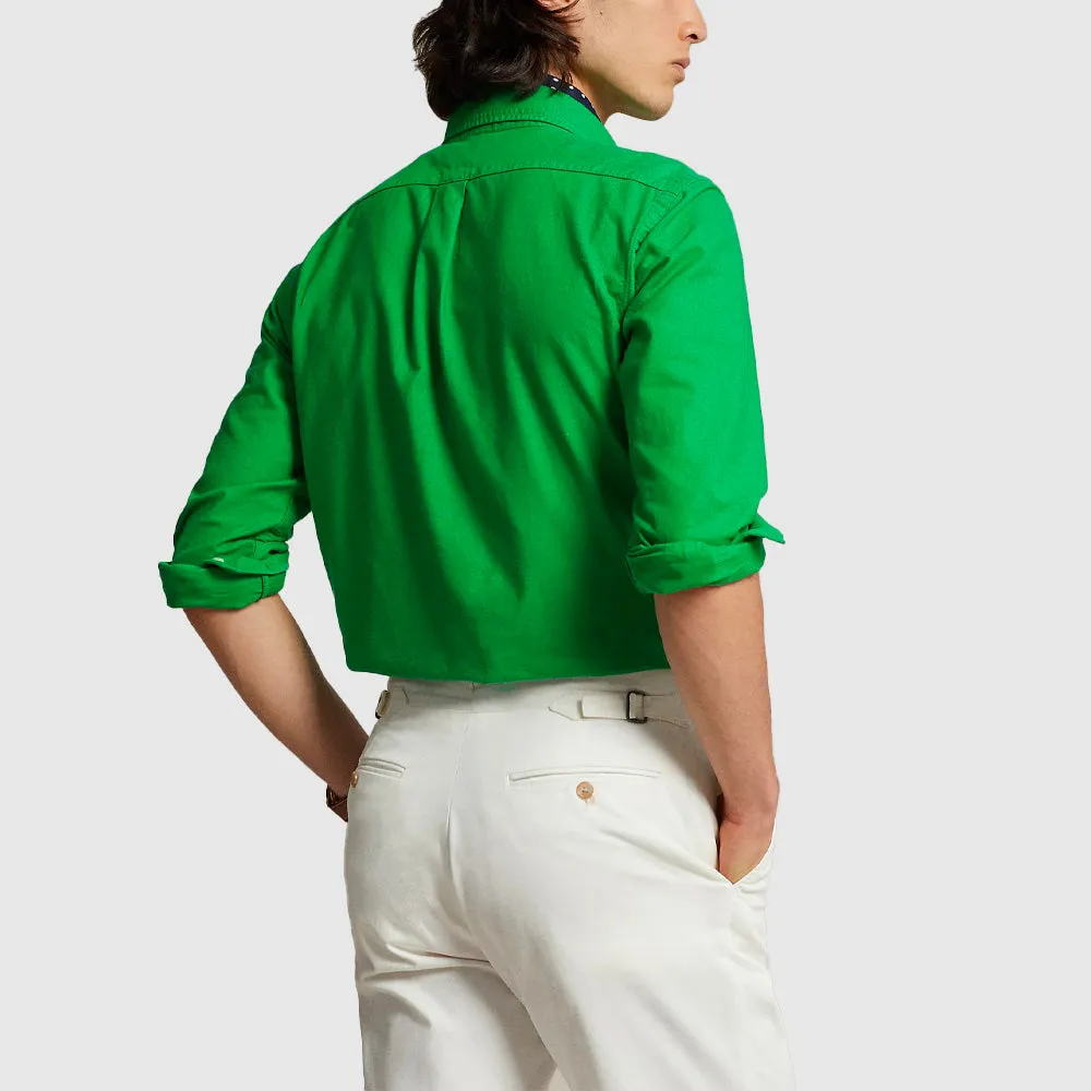 Chemise Oxford cintrée teinte en pièce