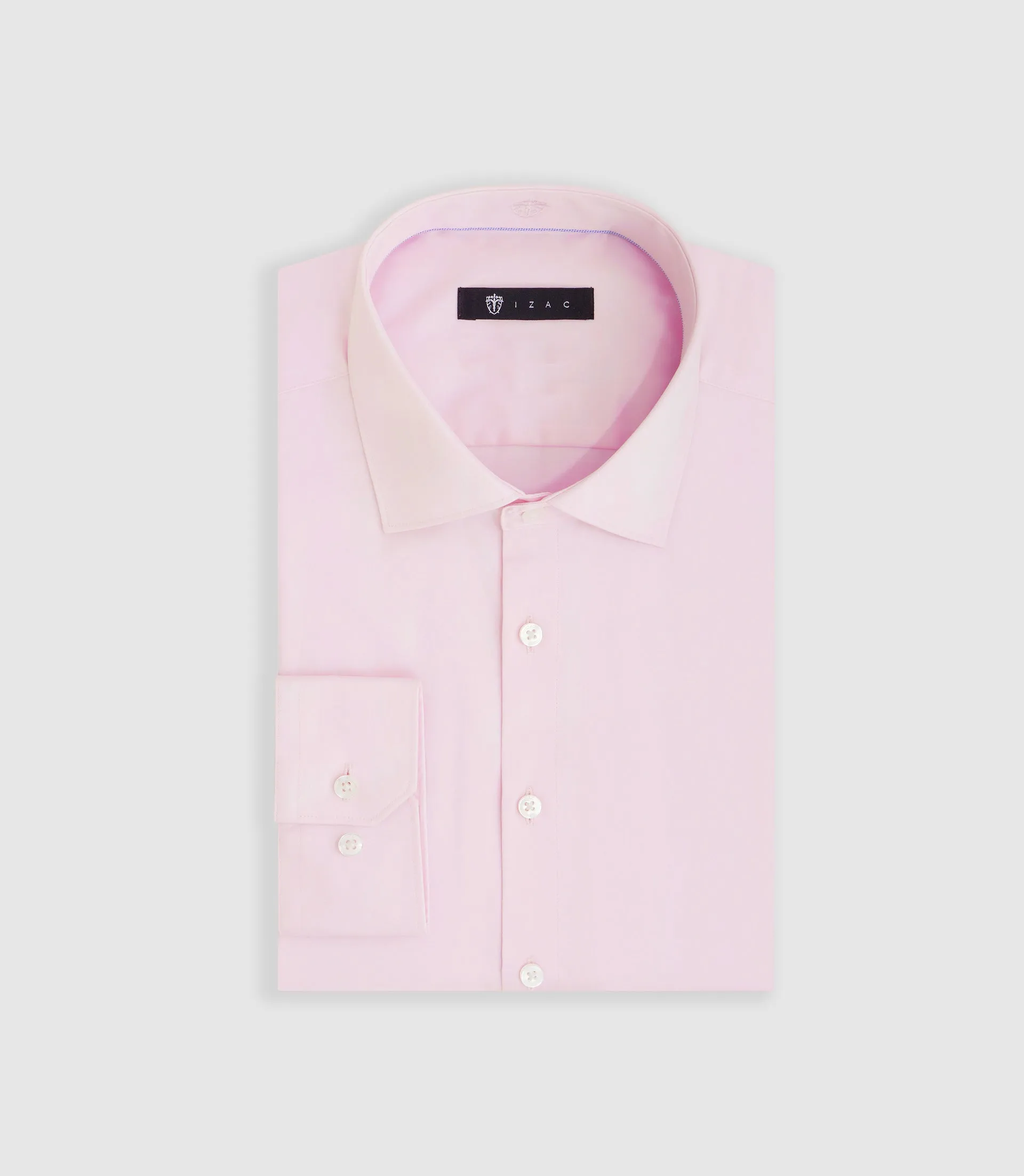Chemise slim en satin de coton rose SATINSLIMOUT