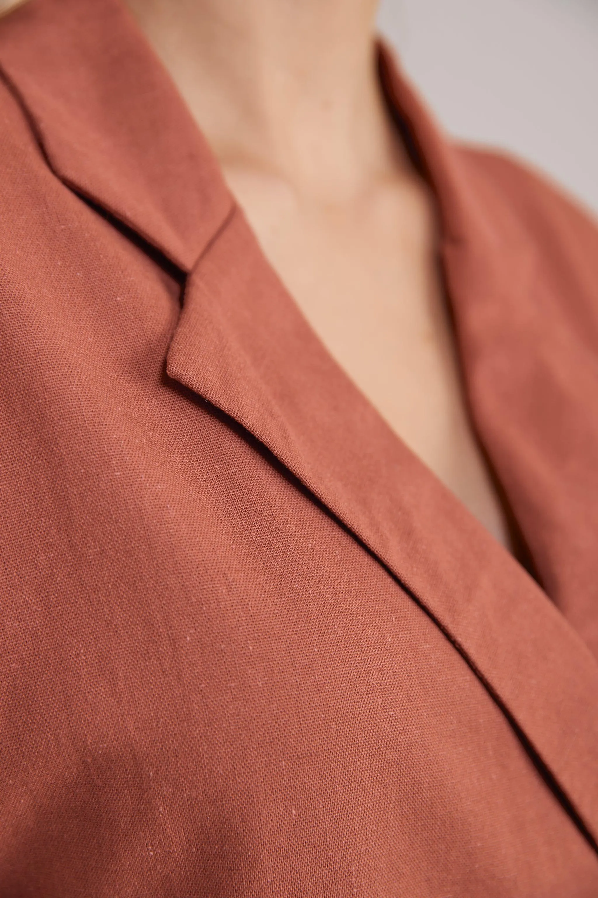 Chemise style veston en lin - 4021 (Seconde Main)