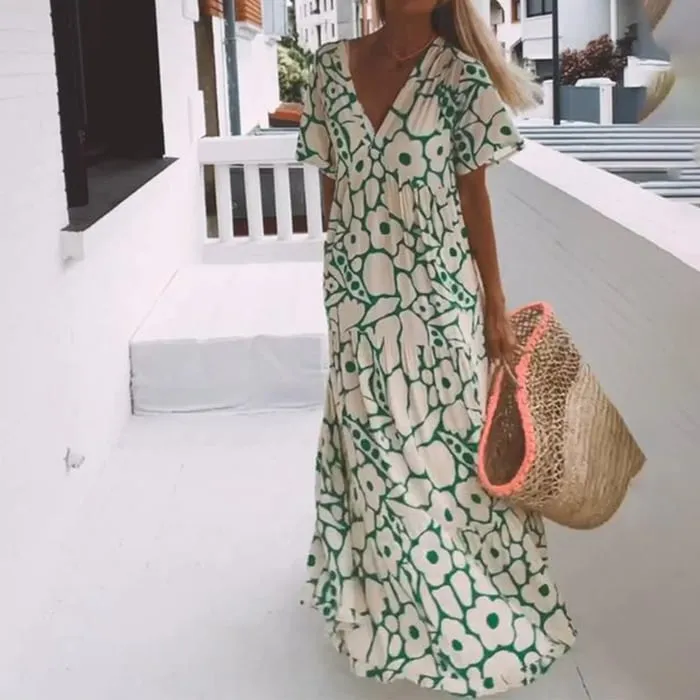 Clorinda | Robe élégante à imprimé floral pour femmes