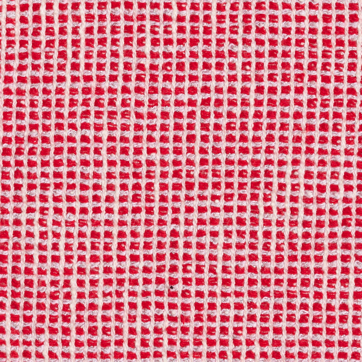 Coton mélangé bouclé structuré – rouge/blanc
