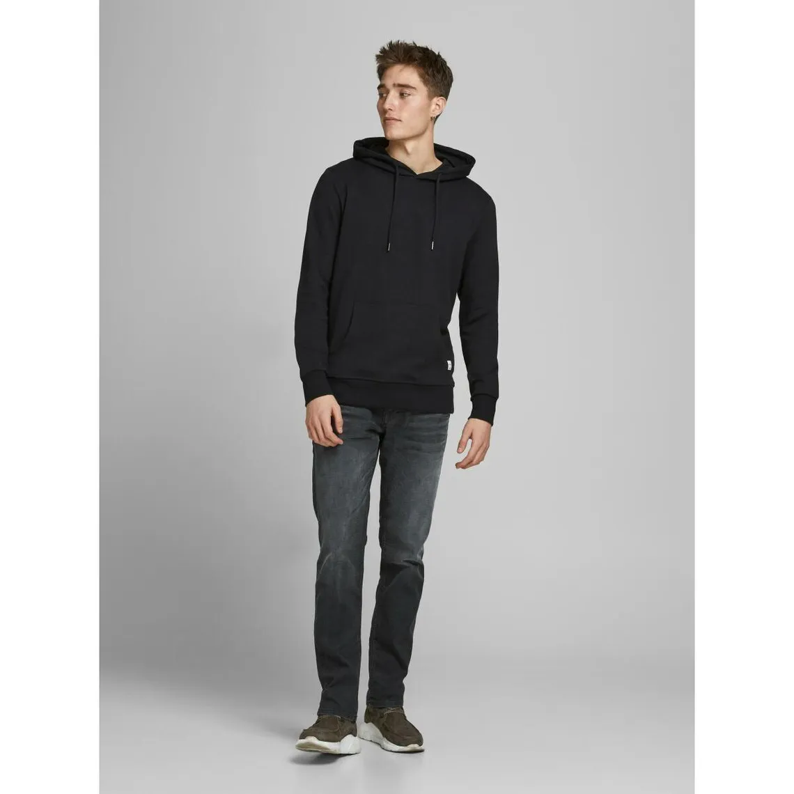 Coupe slim droite Slim Straight Fit Gris en coton Rhys | 3 Suisses