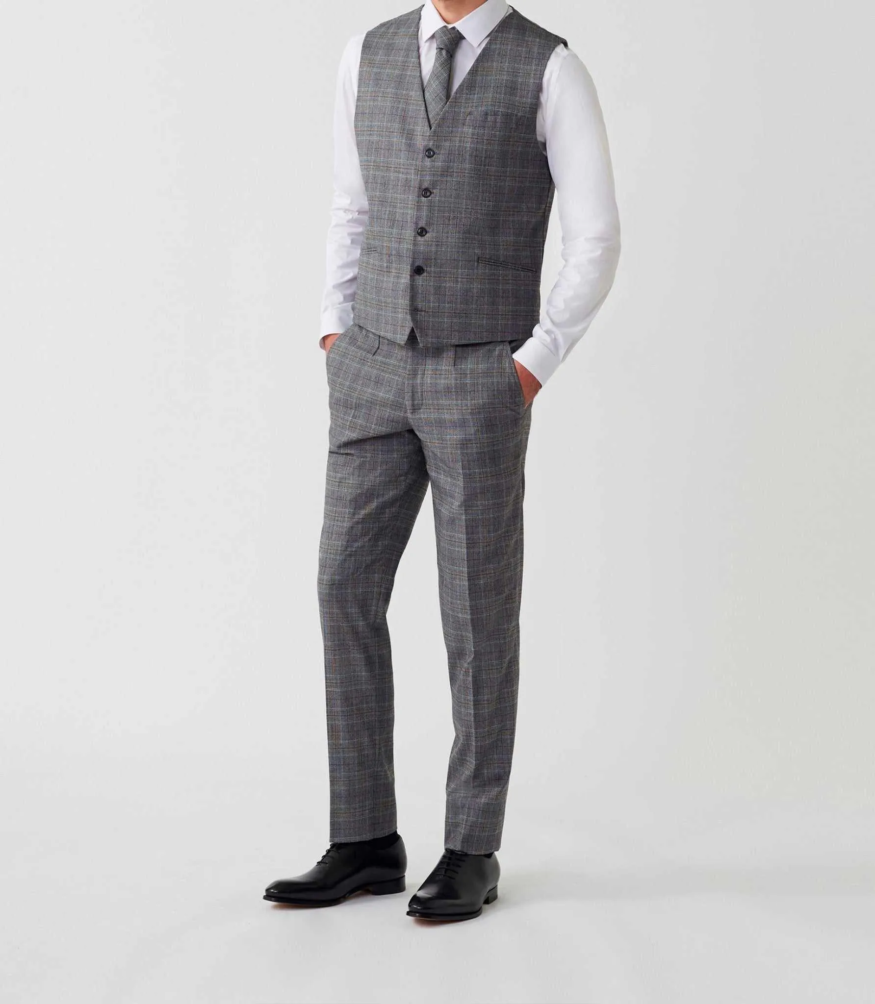 Gilet ville Prince de Galles gris Ovintage