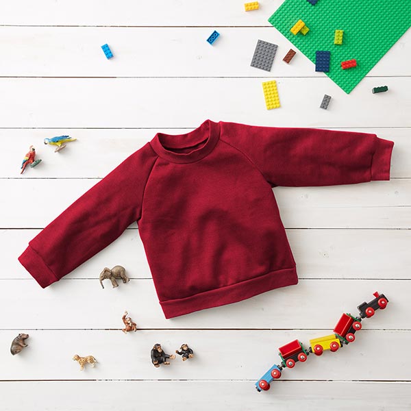 GOTS French Terry Sweat d’été | Tula – rouge bordeaux