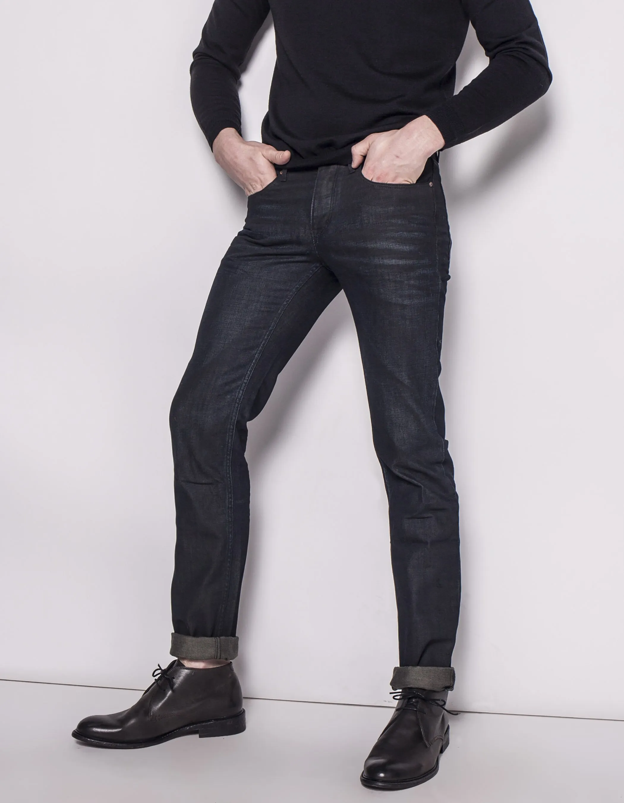 Jean slim noir homme 