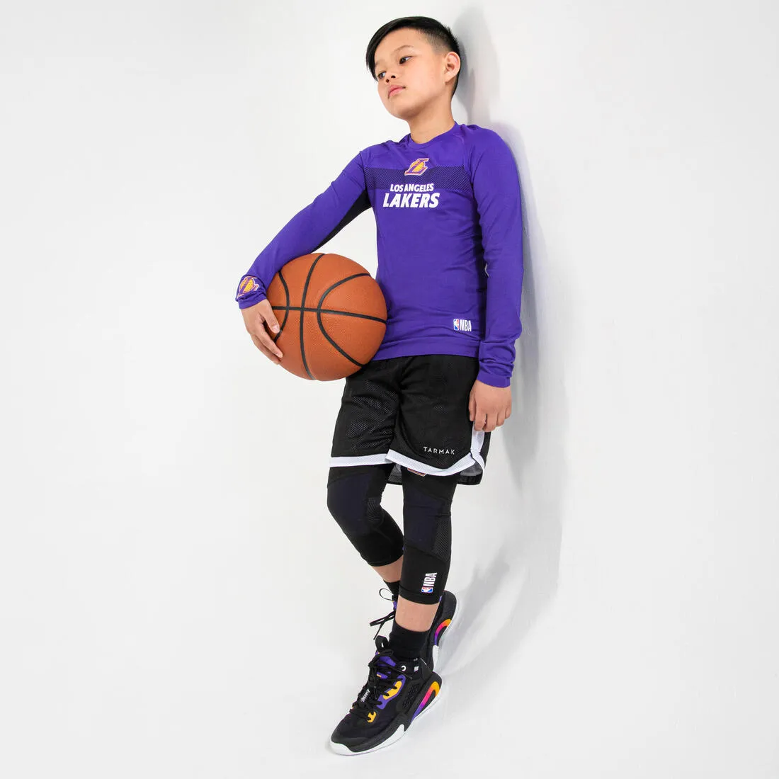 Legging basketball 3/4 NBA Los Angeles Lakers Enfant - 500