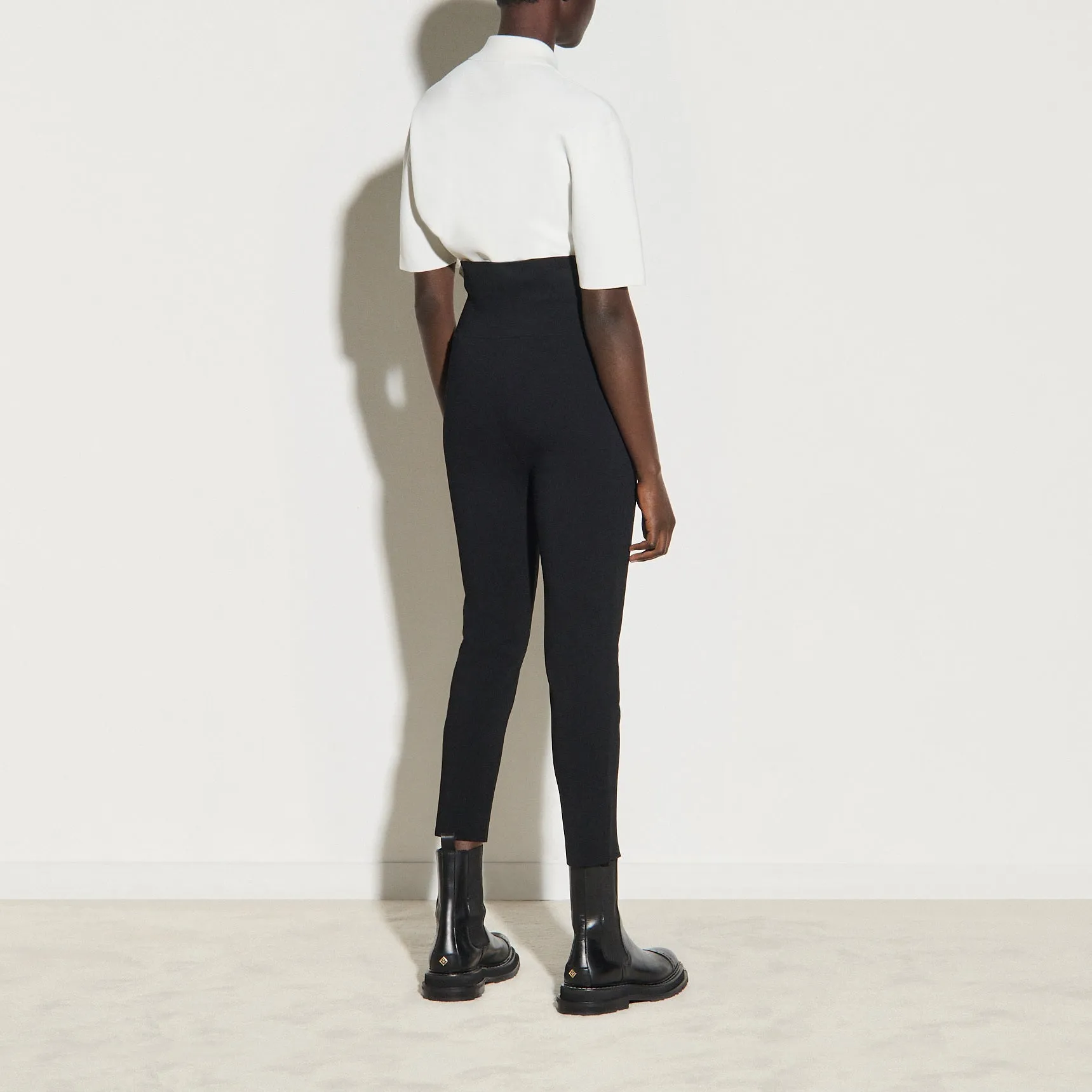 Legging en maille avec petites fentes