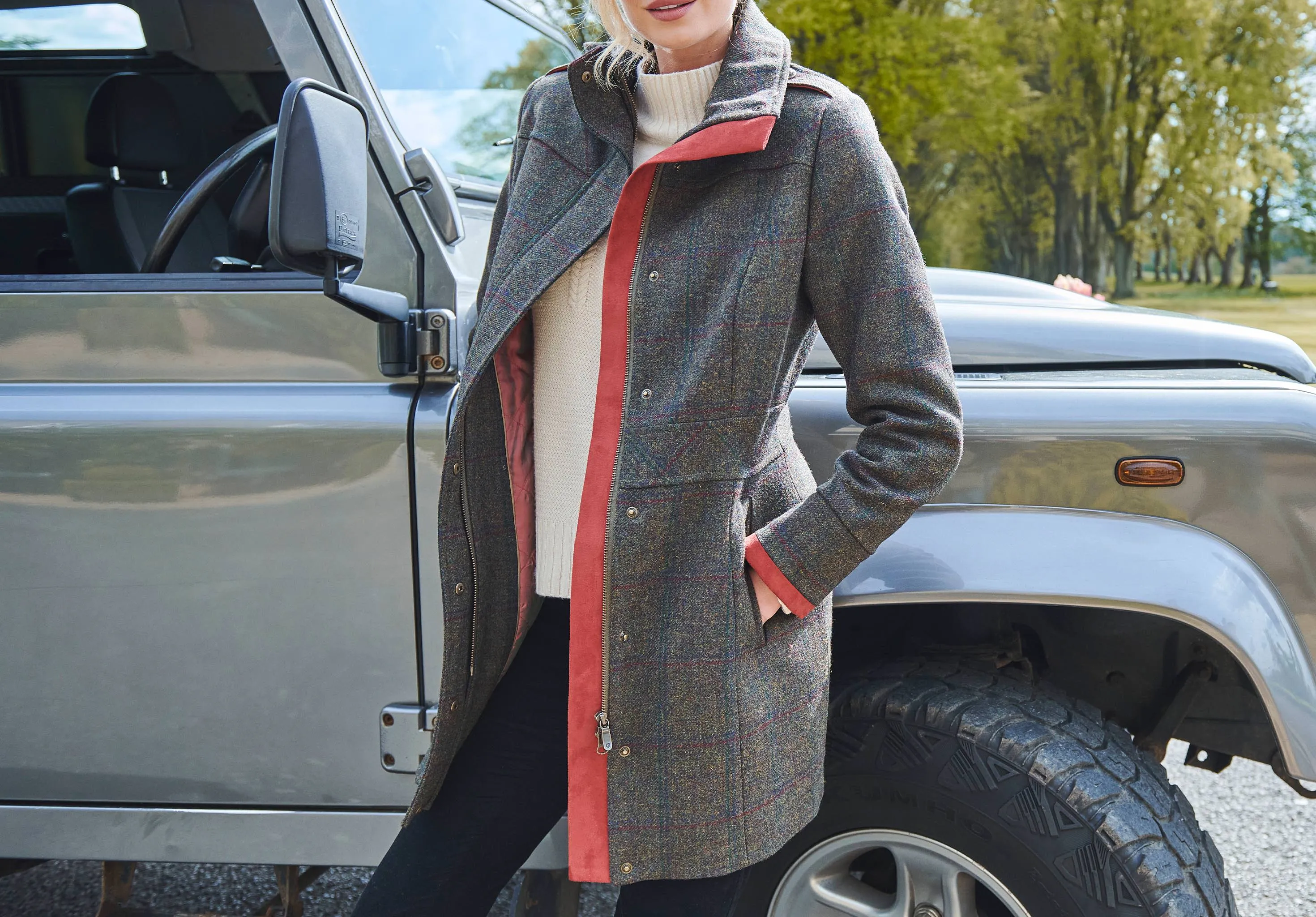 Manteau en Tweed Hedgerow -  Hemlock
