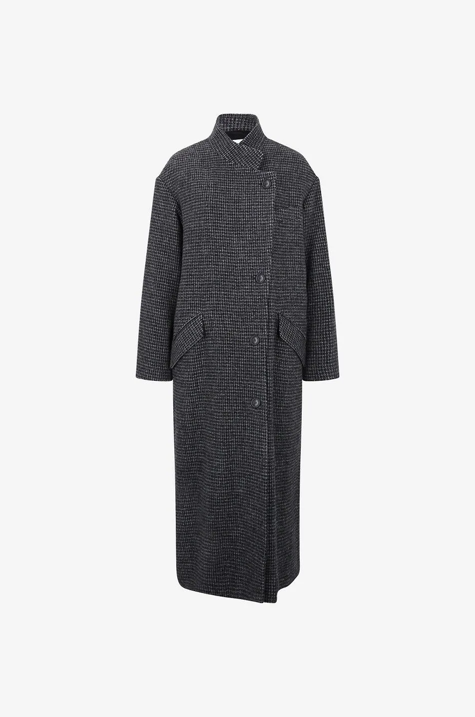 Manteau long à carreaux Sabine