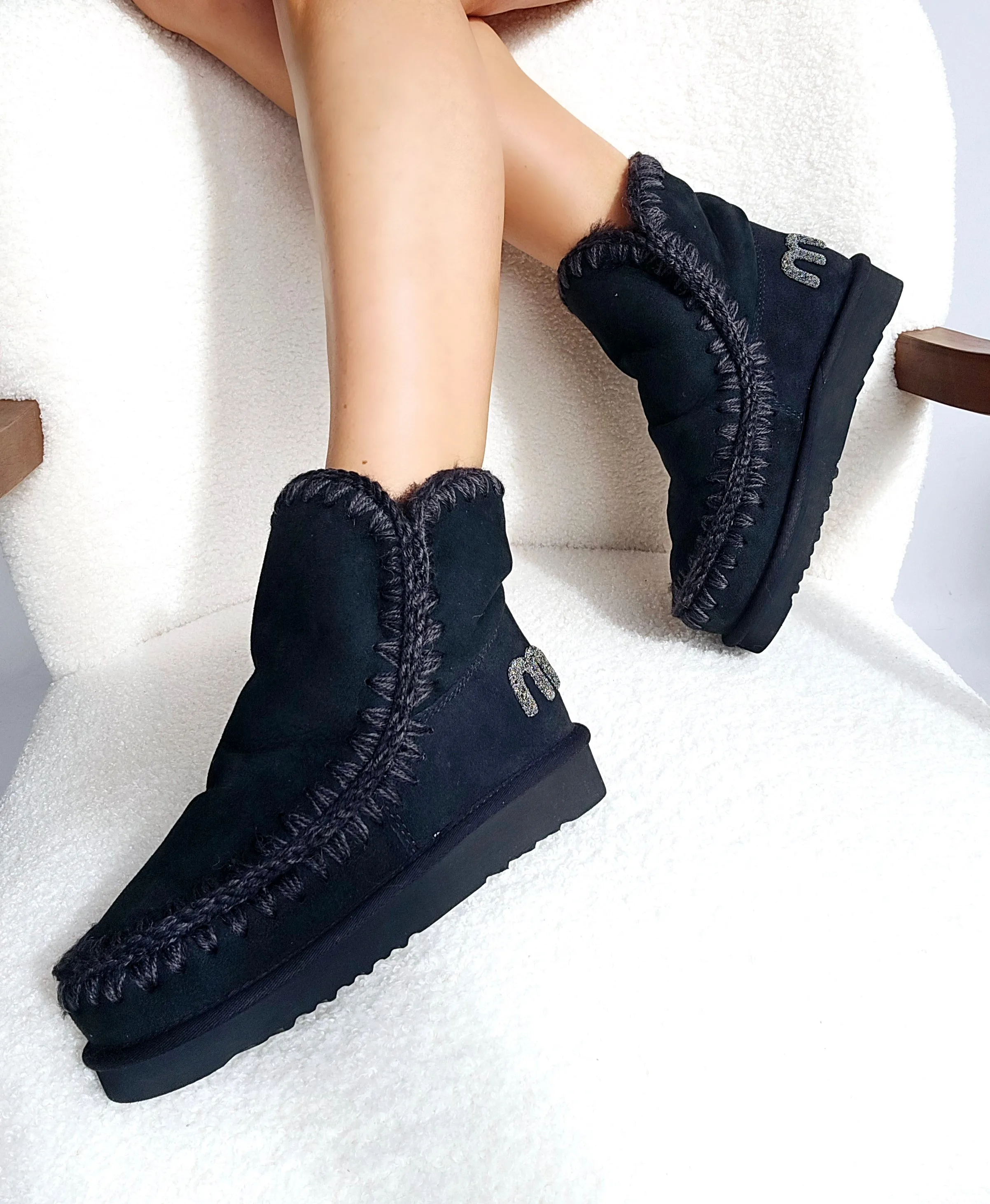 Mou eskimo 18 glitter logo Noir