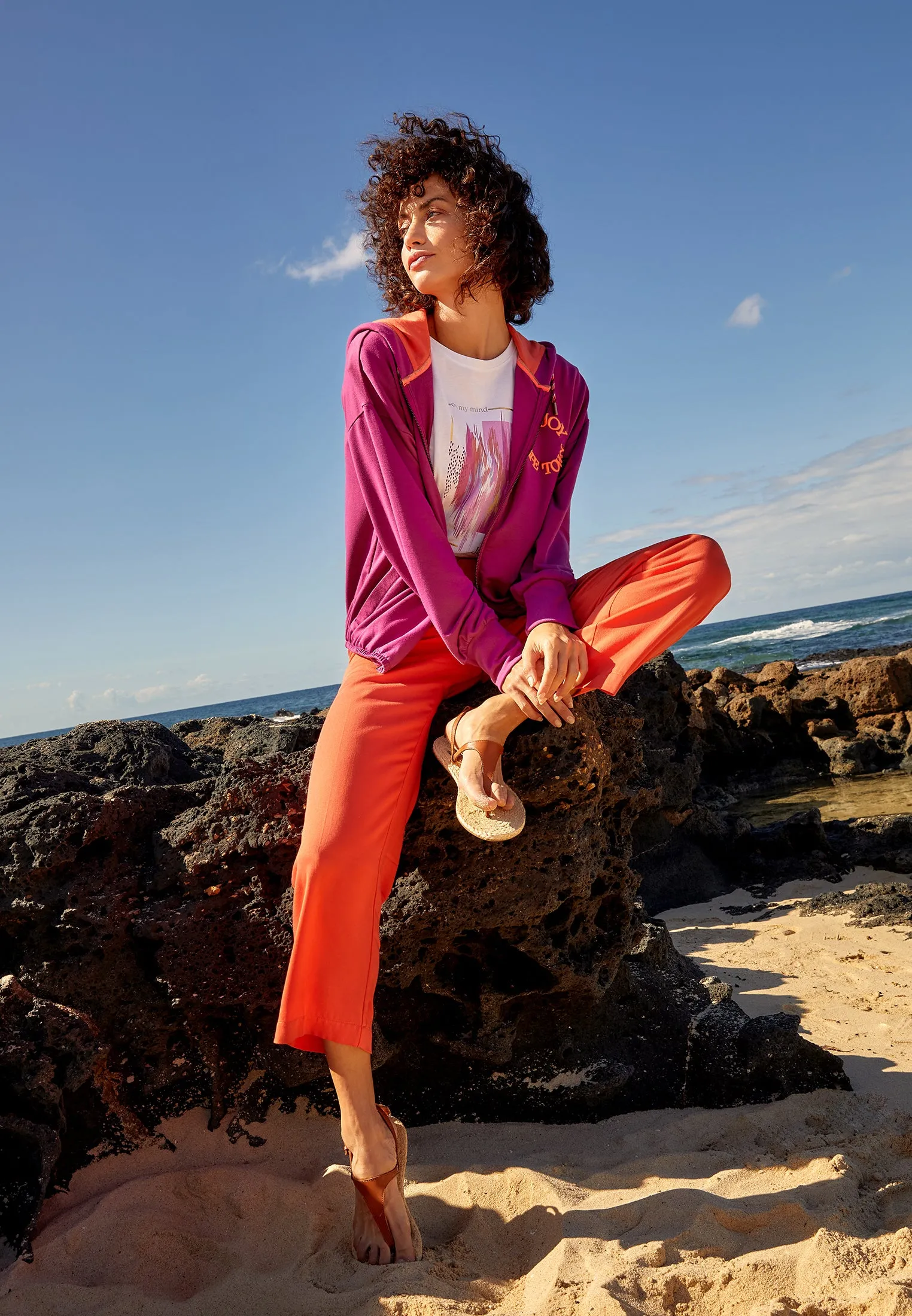 Pantalon rouge orangé léger