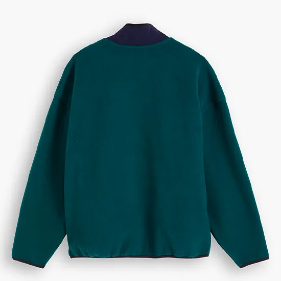 POLAIRE LEVIS FLEECE MOCK NECK - ARCTIC PONDEROSA PINE - Hutchis