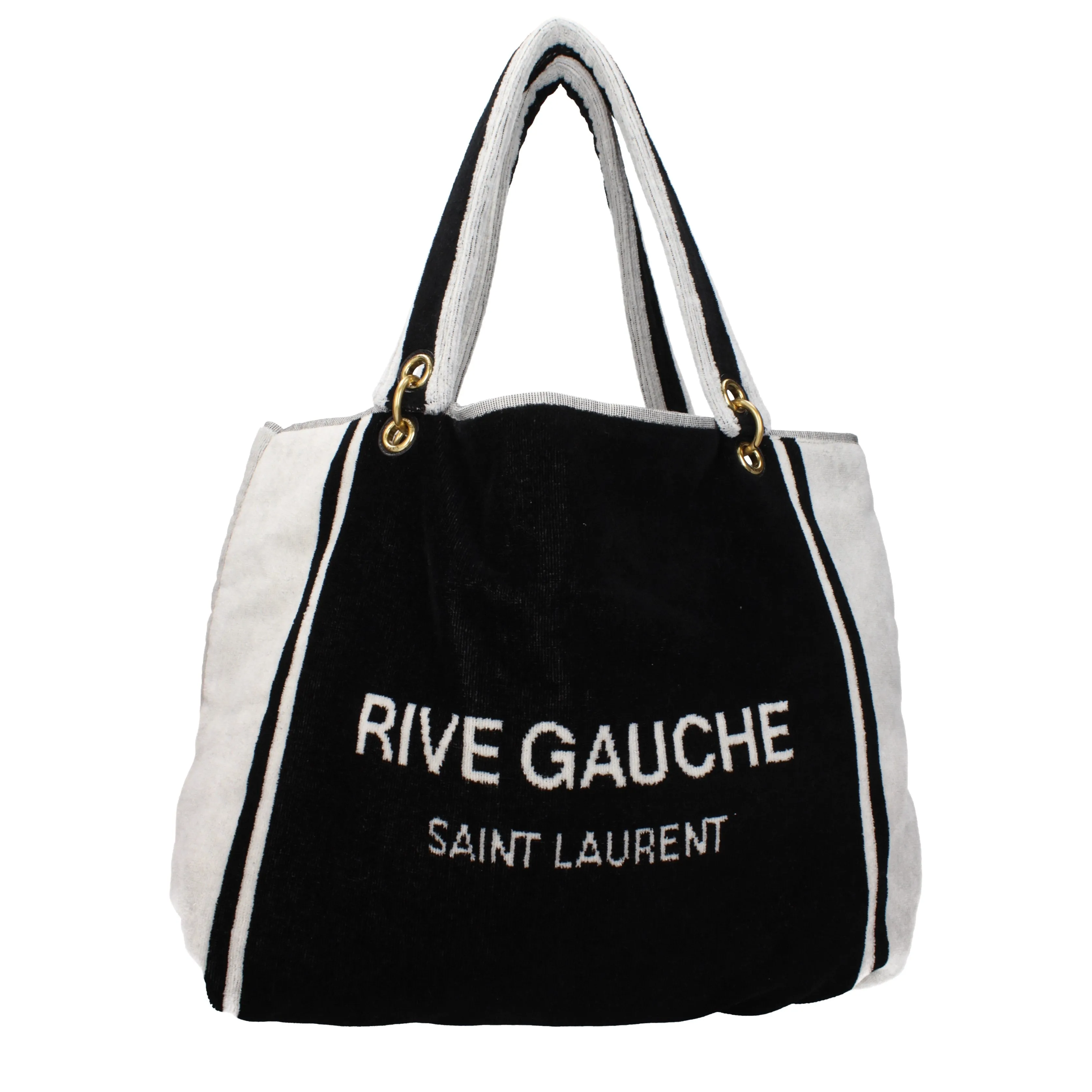 Sacs à bandouliers Saint Laurent Rive Gauche femme tissu noir / blanc