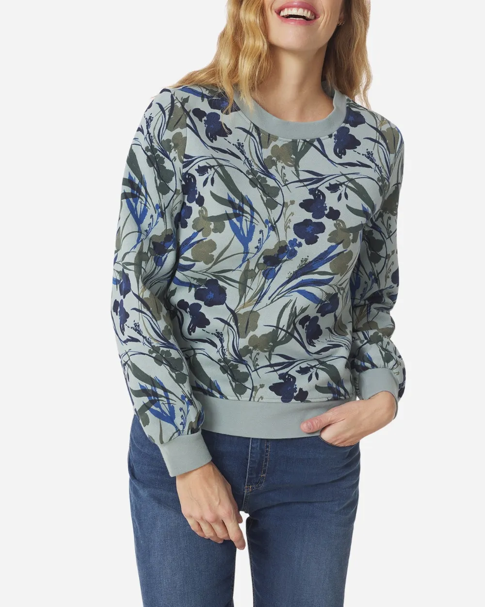 Sweat imprimé fleurs