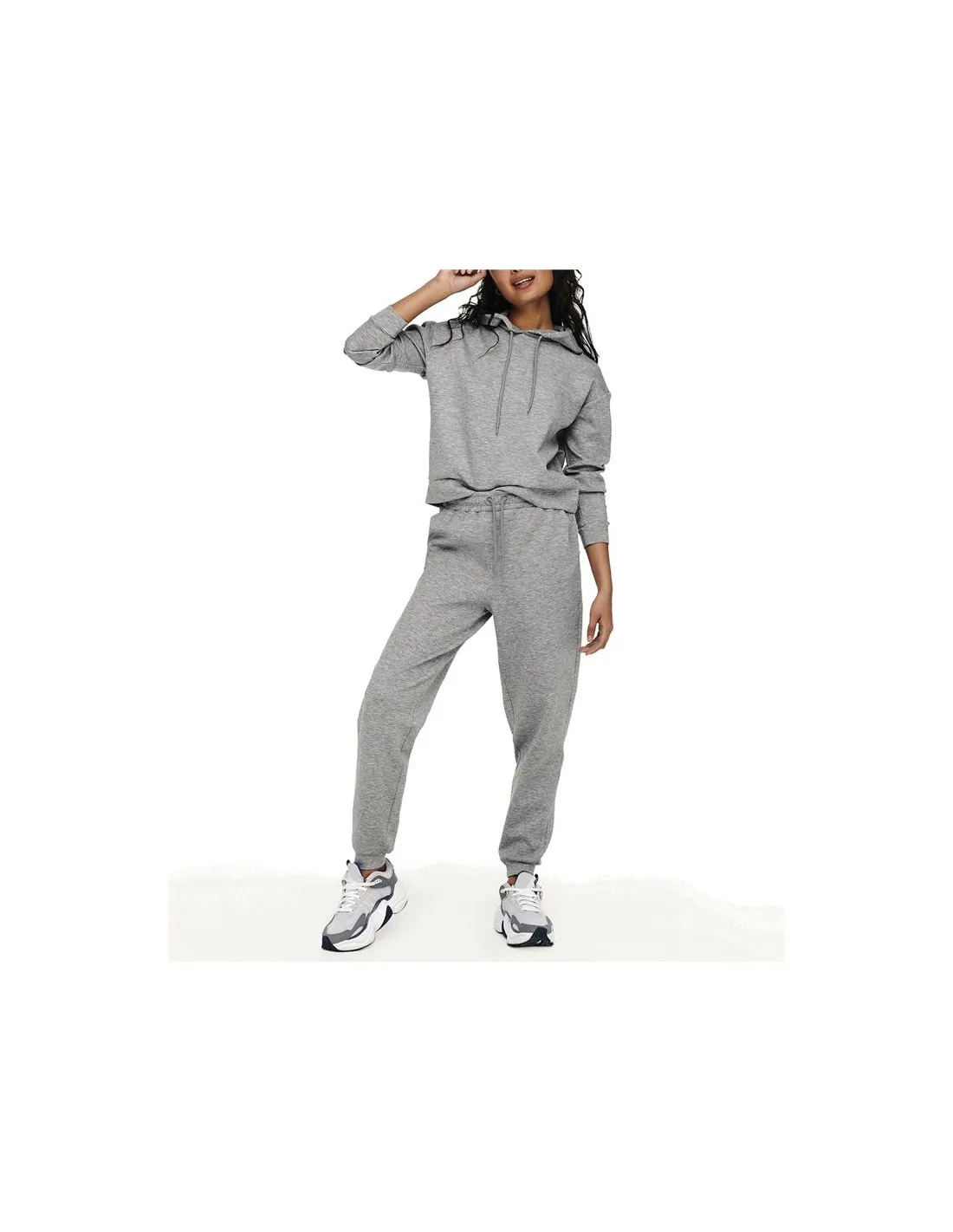 Sweat Only Onplounge Gris clair Mélange Femme