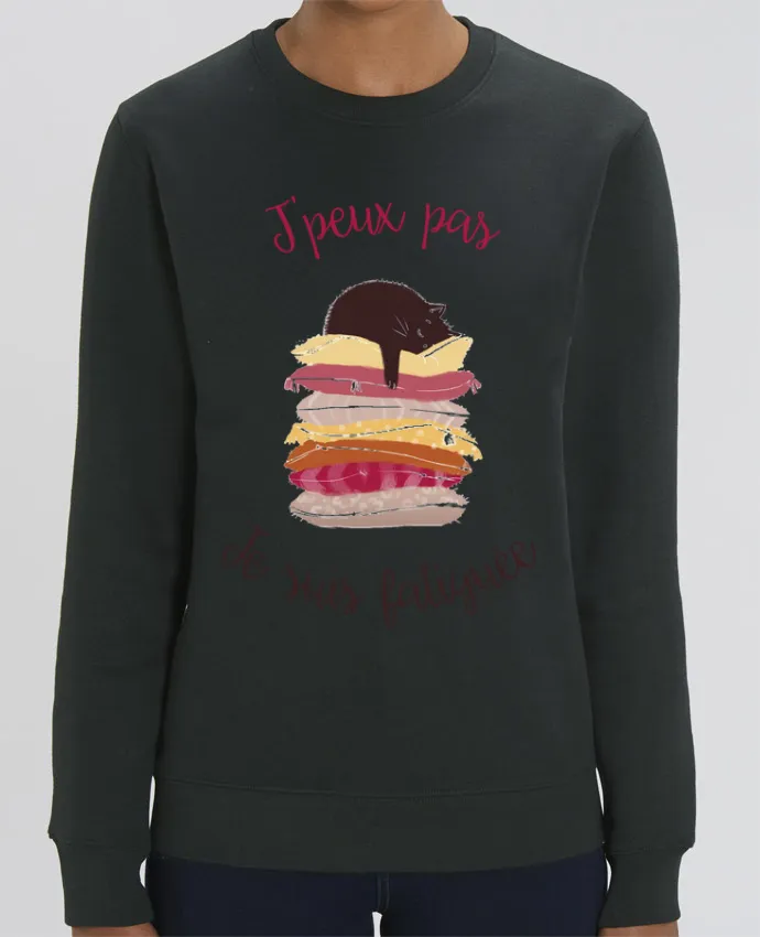 Sweat-shirt J'peux pas je suis fatiguée Par La boutique de Laura