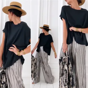 Tee shirt noir oversize