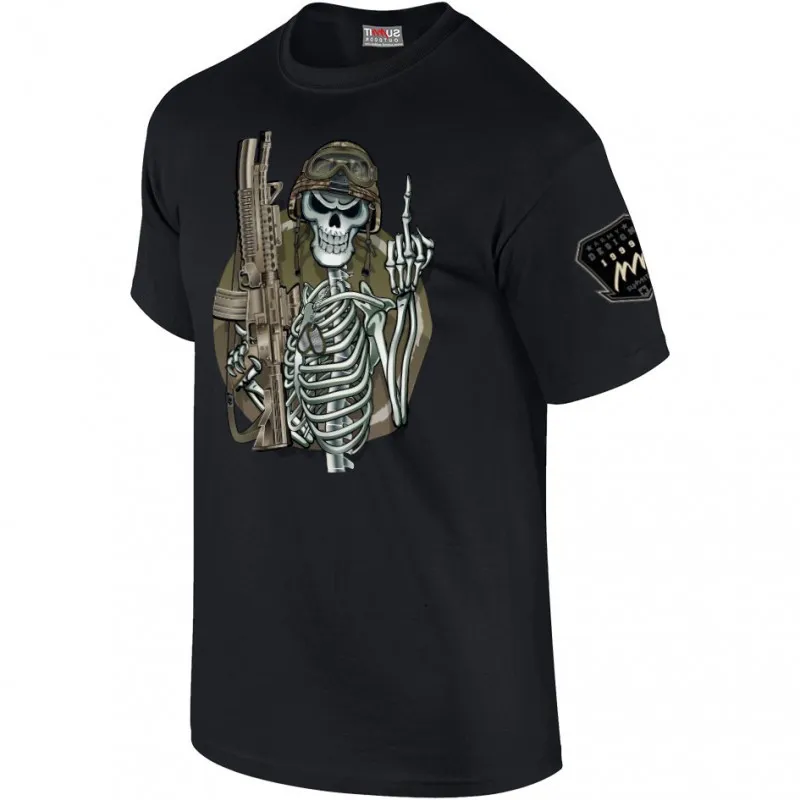 Tee-shirt squelette fuck Taille L