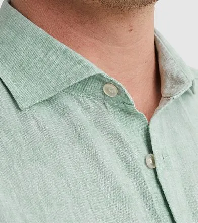 Vanguard Chemise Short Sleeve De Lin Vert VSIS2404255-6124 c