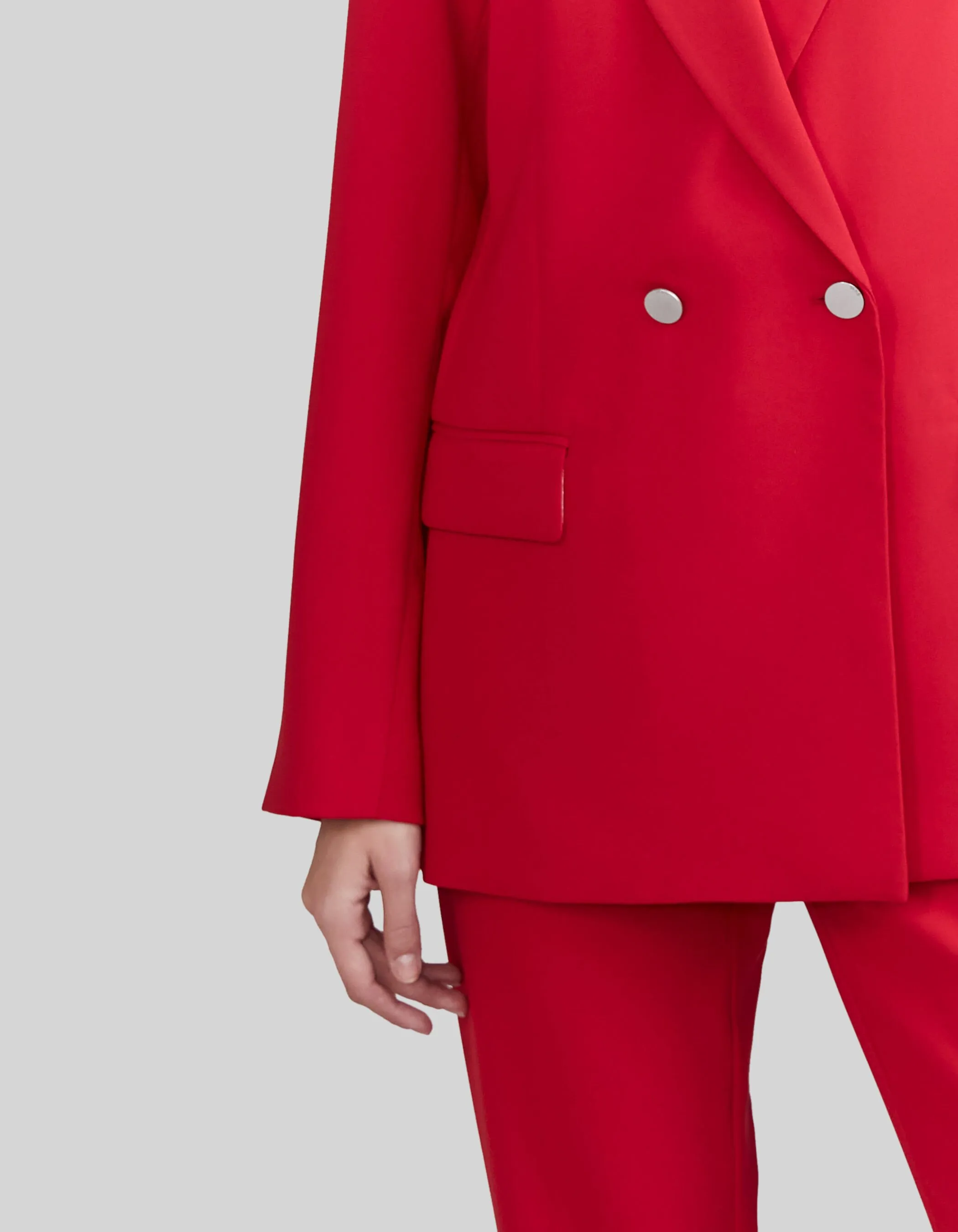 Veste de costume coquelicot croisée Femme