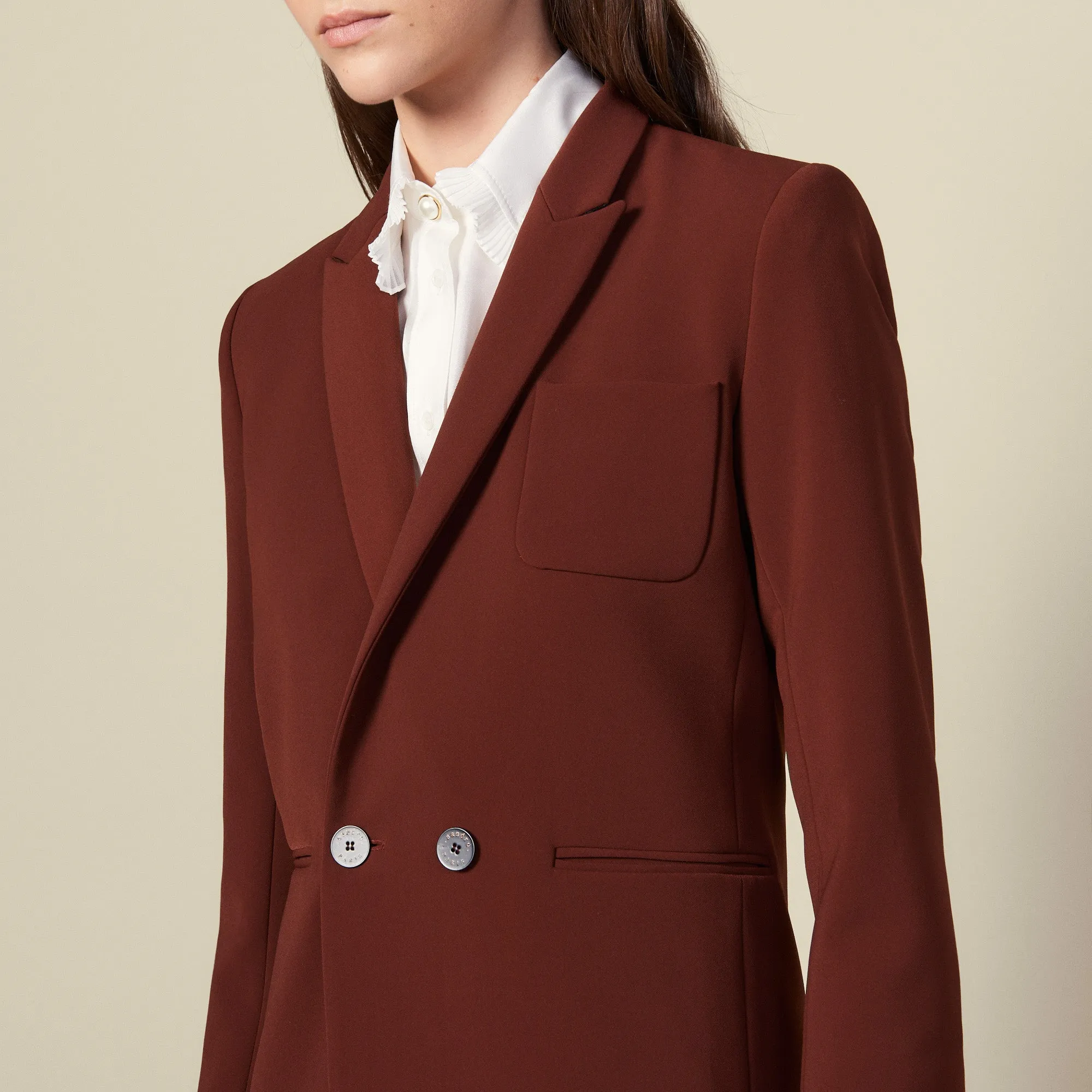 Veste de tailleur double boutonnage