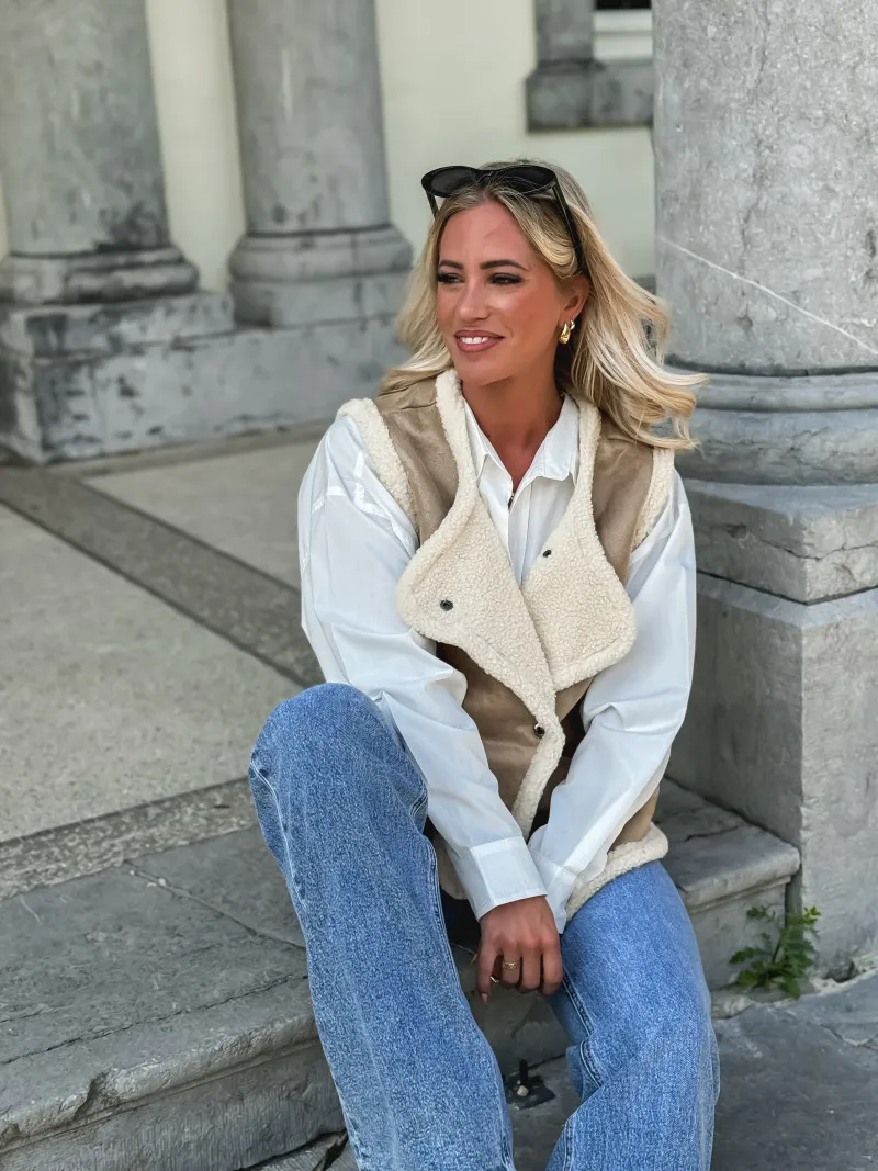 Veste sans manches Milana - Taupe