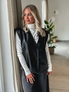 Veste sans manches Ophélie - Noir