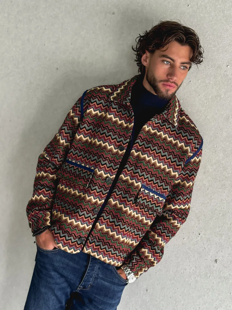 Veste à motifs Flavio - Rouge/Noir