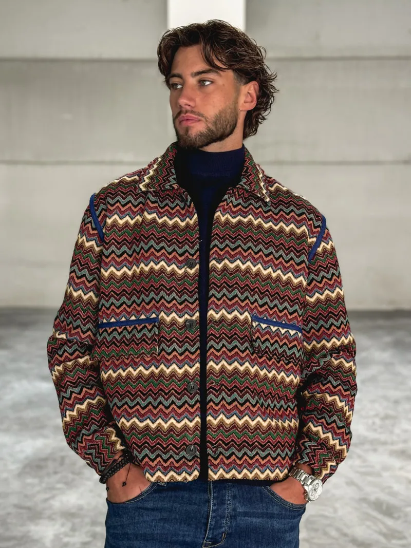Veste à motifs Flavio - Rouge/Noir